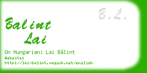 balint lai business card
